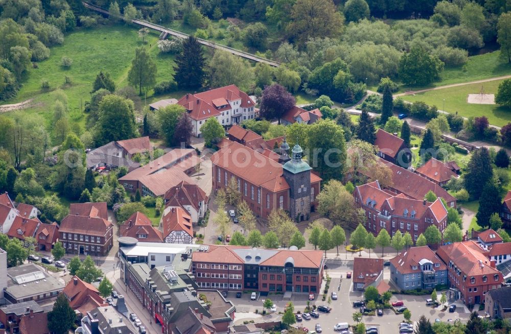 Aerial photograph Walsrode - Complex of buildings of the monastery in Walsrode in the state Lower Saxony, Germany