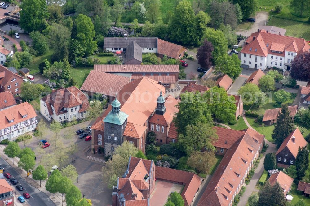 Walsrode from the bird's eye view: Complex of buildings of the monastery in Walsrode in the state Lower Saxony, Germany