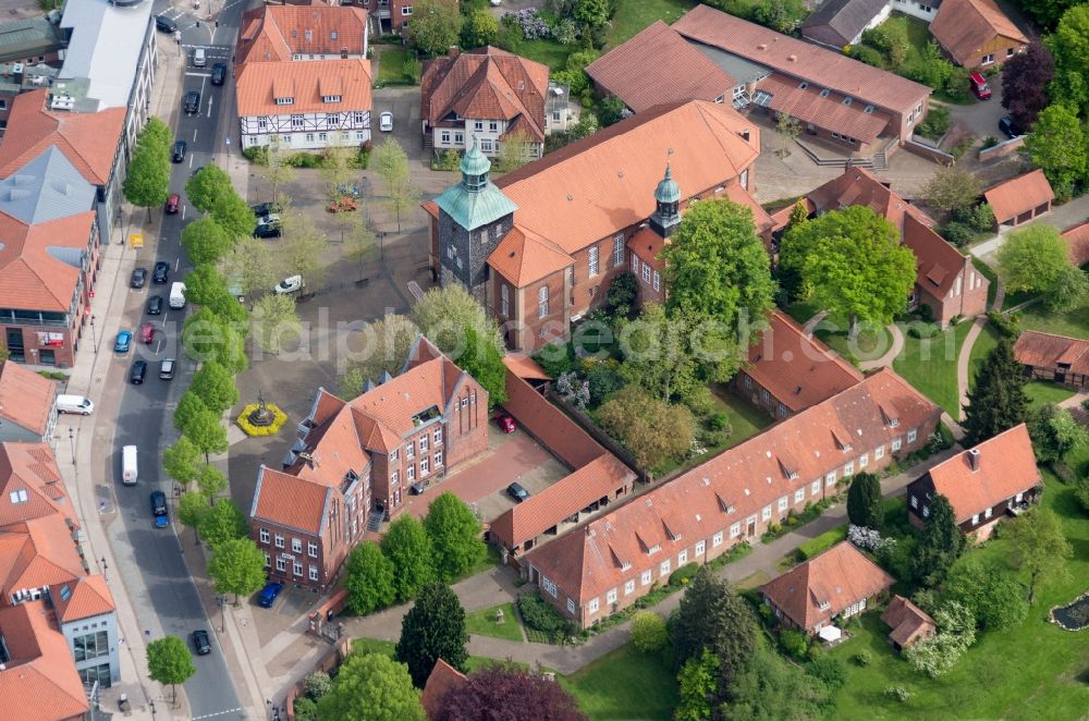 Aerial photograph Walsrode - Complex of buildings of the monastery in Walsrode in the state Lower Saxony, Germany