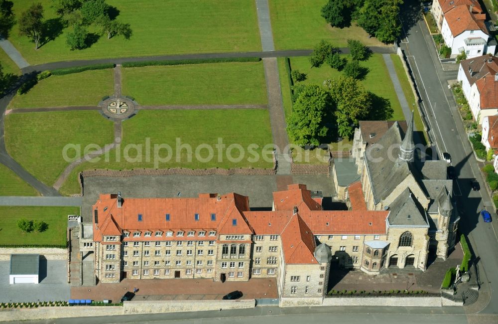 Aerial photograph Warburg - Complex of buildings of the monastery St.Jakob von Sarug Kloster in Warburg in the state North Rhine-Westphalia, Germany