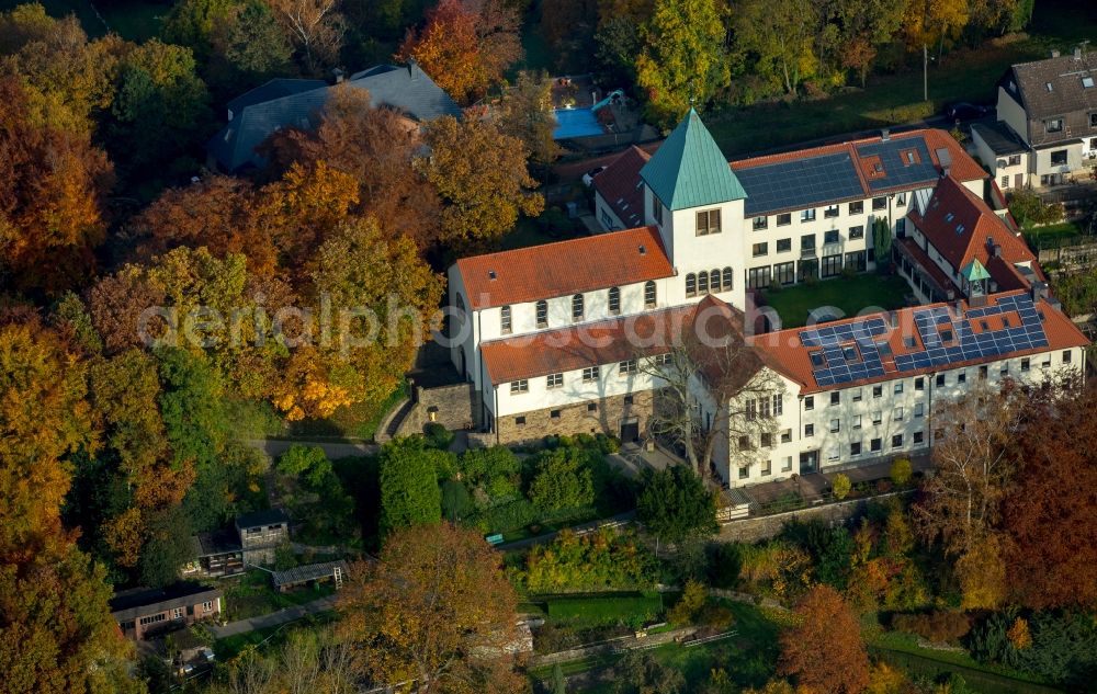 Aerial image Witten - Complex of buildings of the monastery Kloster der Karmelitinnen in Witten in the state North Rhine-Westphalia