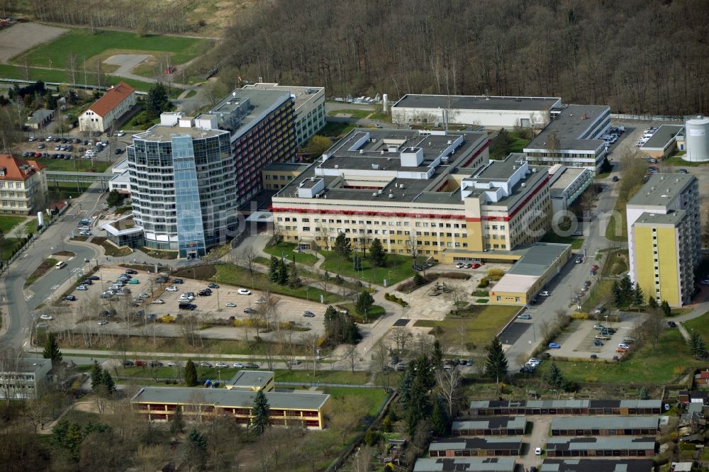 Chemnitz from the bird's eye view: View of the Klinikum Chemnitz on Kuechwald in the State of Saxony, Germany