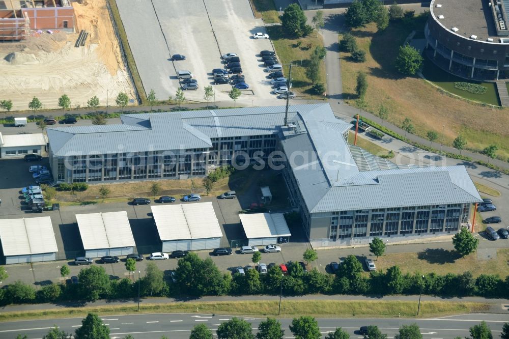 Aerial image Gütersloh - Building complex of the police in Guetersloh in the state North Rhine-Westphalia