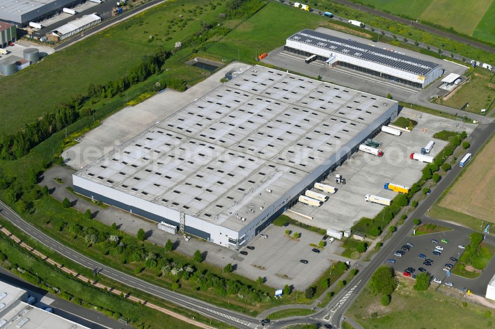 Aerial photograph Grolsheim - Building complex and distribution center on the site Albert-Schweizer-Strasse in Grolsheim in the state Rhineland-Palatinate, Germany