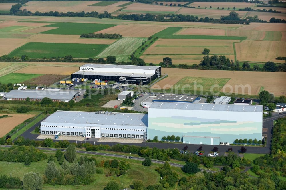 Aerial photograph Koblenz - Building complex and distribution center on the site of BLG LOGISTICS GROUP AG & Co. KG on Zaunheimer Strasse in Koblenz in the state Rhineland-Palatinate, Germany