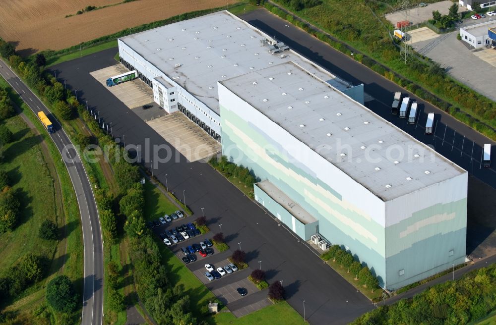 Aerial photograph Koblenz - Building complex and distribution center on the site of BLG LOGISTICS GROUP AG & Co. KG on Zaunheimer Strasse in Koblenz in the state Rhineland-Palatinate, Germany