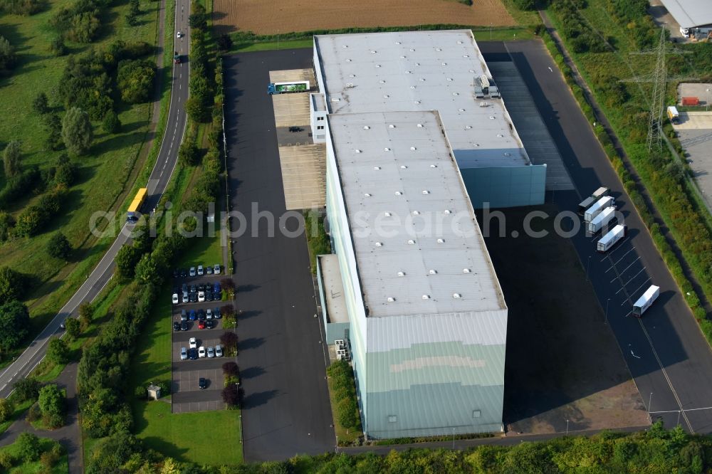 Koblenz from above - Building complex and distribution center on the site of BLG LOGISTICS GROUP AG & Co. KG on Zaunheimer Strasse in Koblenz in the state Rhineland-Palatinate, Germany