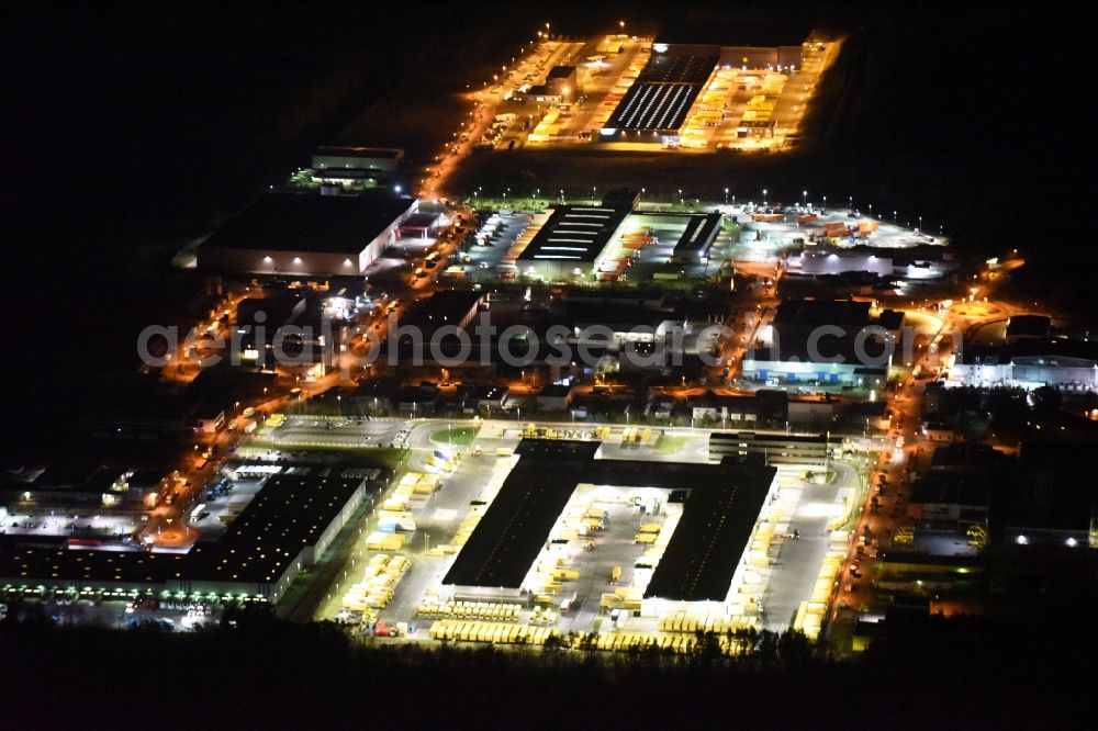 Aerial image Nürnberg - Building complex and distribution center on the site der DHL im Gewerbepark Nuernberg-Feucht in Nuremberg in the state Bavaria