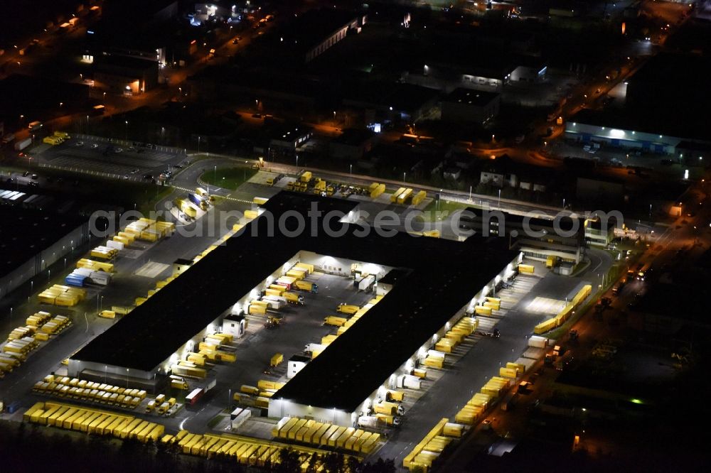 Aerial image Nürnberg - Building complex and distribution center on the site der DHL im Gewerbepark Nuernberg-Feucht in Nuremberg in the state Bavaria