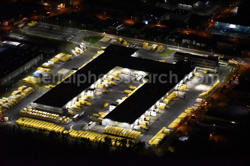 Aerial photograph Nürnberg - Building complex and distribution center on the site der DHL im Gewerbepark Nuernberg-Feucht in Nuremberg in the state Bavaria