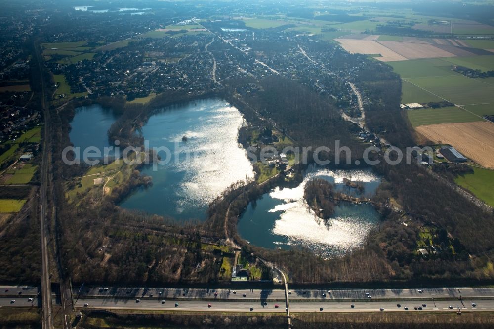 Moers from above - Building complex and distribution center on the site EDEKA on Ruhrorter Strasse in Moers in the state North Rhine-Westphalia