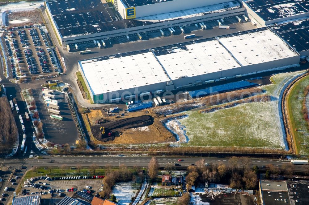 Aerial photograph Hamm - Building complex and distribution center on the site Edeka Zentrallager in Hamm in the state North Rhine-Westphalia