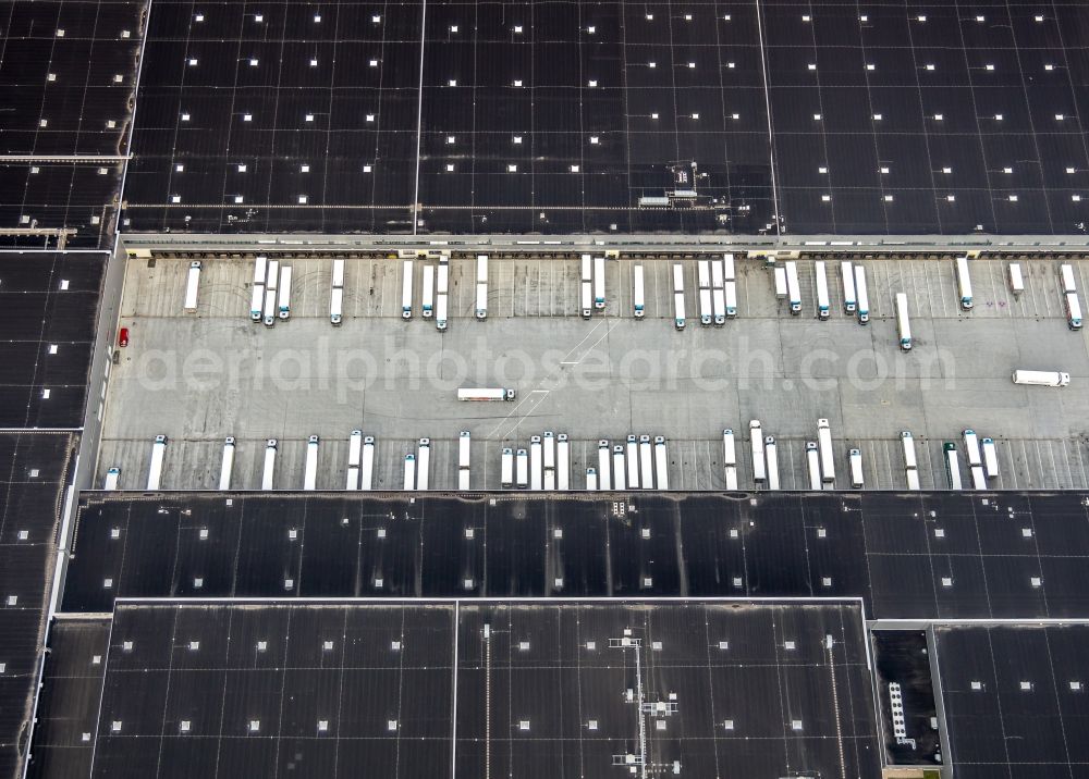 Aerial photograph Hamm - Building complex and distribution center on the site Edeka Zentrallager in Hamm in the state North Rhine-Westphalia