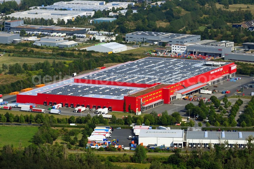 Großbeeren from the bird's eye view: Building complex and distribution center on the site on Maerkische Allee in Grossbeeren in the state Brandenburg, Germany