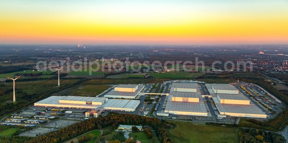 Dortmund from above - Building complex and distribution center on the site Ikea Ellinghauser Strasse in Dortmund in the state North Rhine-Westphalia