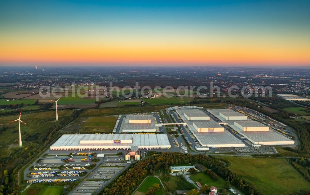 Dortmund from the bird's eye view: Building complex and distribution center on the site Ikea Ellinghauser Strasse in Dortmund in the state North Rhine-Westphalia