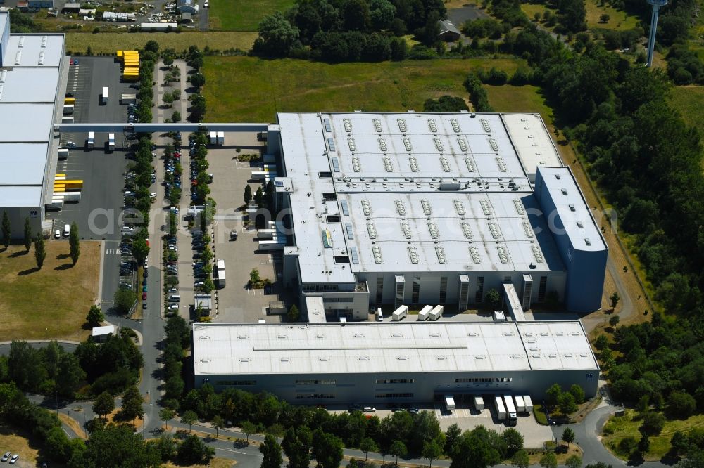 Aerial photograph Bad Hersfeld - Building complex and distribution center on the site of Libri GmbH in Bad Hersfeld in the state Hesse, Germany