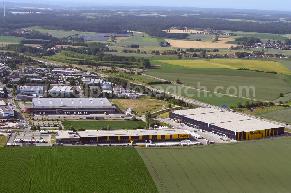 Aerial photograph Odelzhausen - Building complex and distribution center on the site of C.E. Noerpel GmbH in Odelzhausen in the state Bavaria, Germany