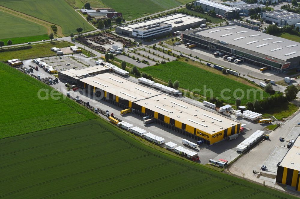 Aerial image Odelzhausen - Building complex and distribution center on the site of C.E. Noerpel GmbH in Odelzhausen in the state Bavaria, Germany