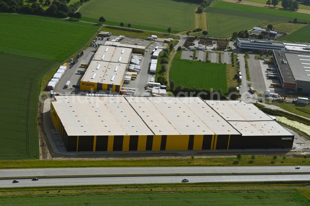 Aerial image Odelzhausen - Building complex and distribution center on the site of C.E. Noerpel GmbH in Odelzhausen in the state Bavaria, Germany