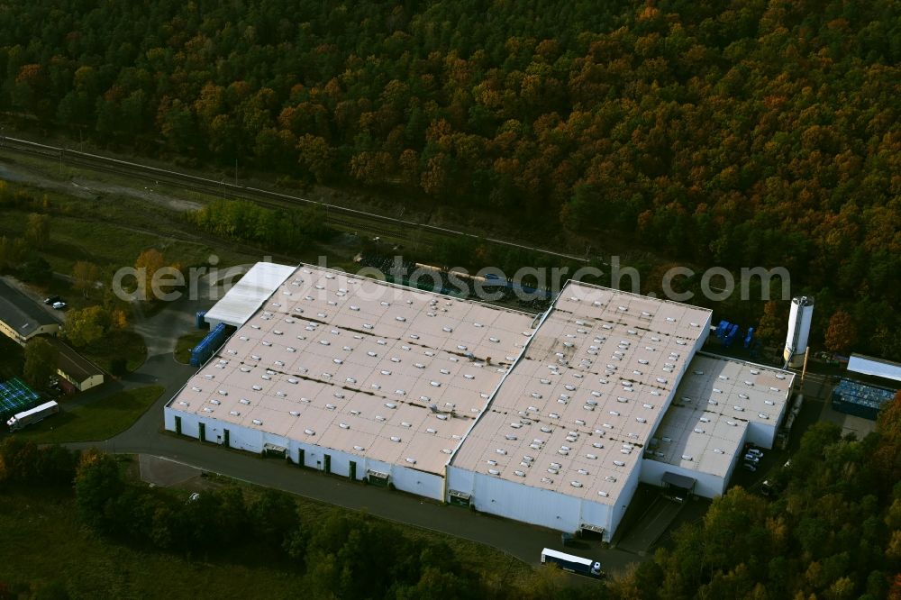 Aerial image Ferch - Building complex and distribution center on the site of Rhenus Warehousing Solutions SE & Co. KG in Ferch in the state Brandenburg, Germany