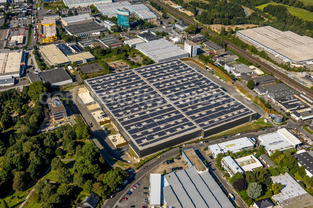 Aerial photograph Schwelm - Building complex and distribution center on the site on street In der Graslake - Jesinghauser Strasse in the district Langerfeld-Beyenburg in Schwelm in the state North Rhine-Westphalia, Germany