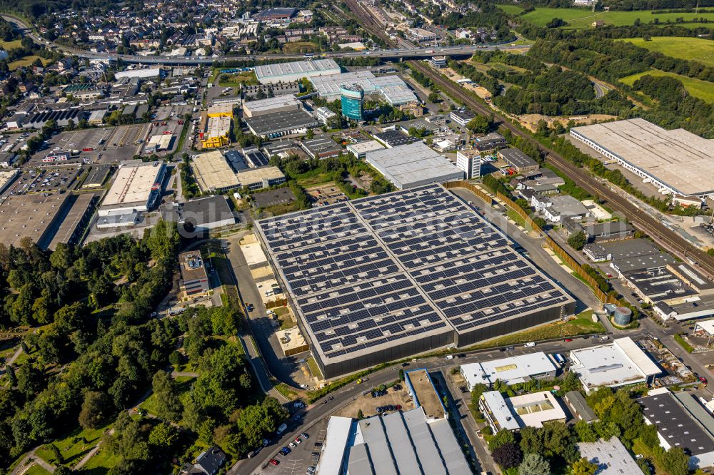 Schwelm from above - Building complex and distribution center on the site on street In der Graslake - Jesinghauser Strasse in the district Langerfeld-Beyenburg in Schwelm in the state North Rhine-Westphalia, Germany