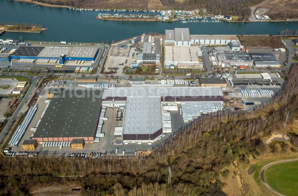 Aerial image Herne - Building complex and distribution center on the site of United Parcel Service Deutschland Inc. & Co. OHG on street Friedrich der Grosse in Herne in the state North Rhine-Westphalia