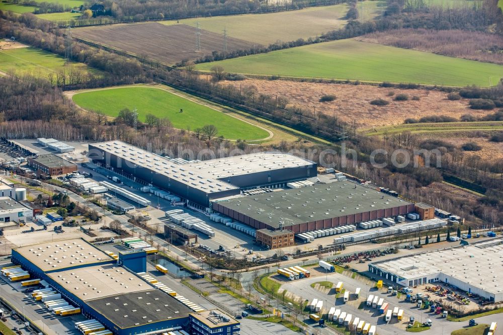 Herne from above - Building complex and distribution center on the site of United Parcel Service Deutschland Inc. & Co. OHG on street Friedrich der Grosse in Herne in the state North Rhine-Westphalia