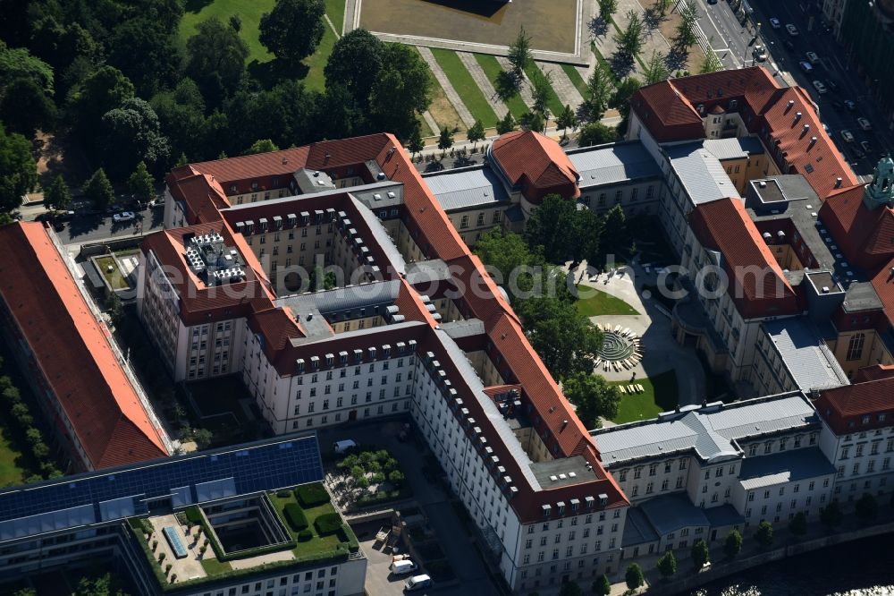 Berlin from the bird's eye view: Building complex of the Ministry Bundesministerium fuer Wirtschaft und Energie on Scharnhorststrasse in Berlin