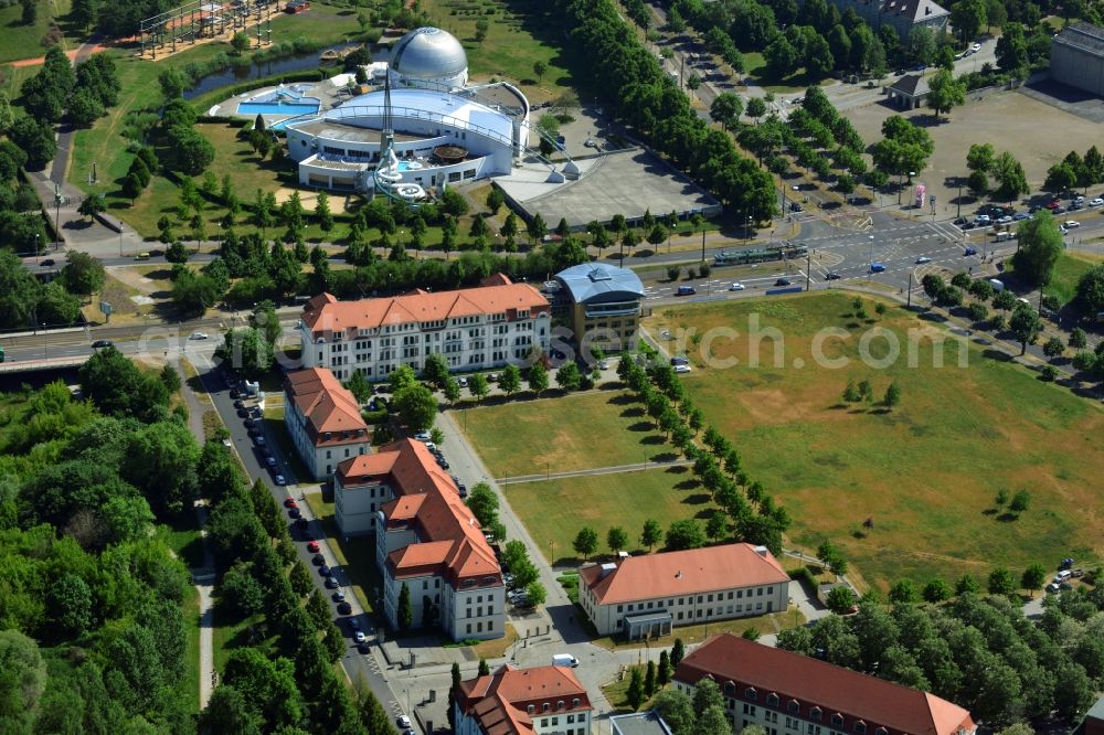 Magdeburg from the bird's eye view: Building complex of the Ministry of Culture in Magdeburg in the state Saxony-Anhalt