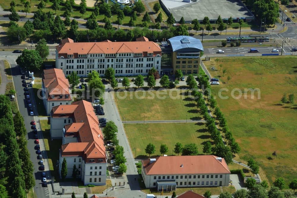 Aerial image Magdeburg - Building complex of the Ministry of Culture in Magdeburg in the state Saxony-Anhalt