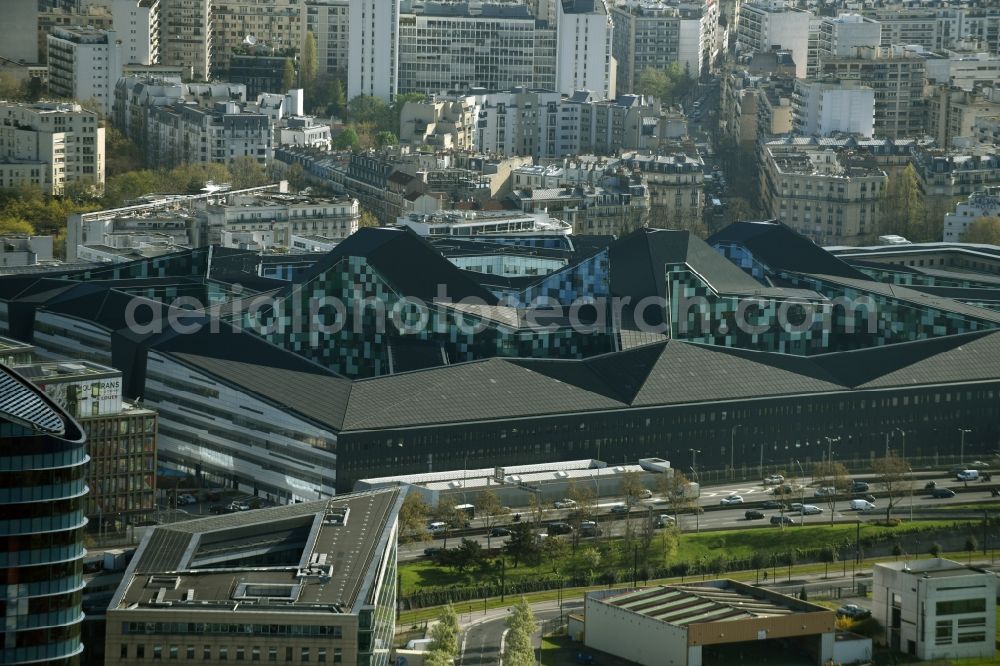 Aerial photograph Paris - Building complex of the Ministry of Defense in Hexagone Balard Avenue de la Porte de Sevres in Paris in Ile-de-France, France