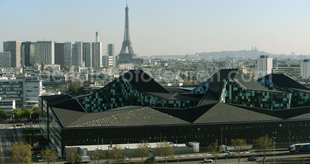 Paris from the bird's eye view: Building complex of the Ministry of Defense in Hexagone Balard Avenue de la Porte de Sevres in Paris in Ile-de-France, France