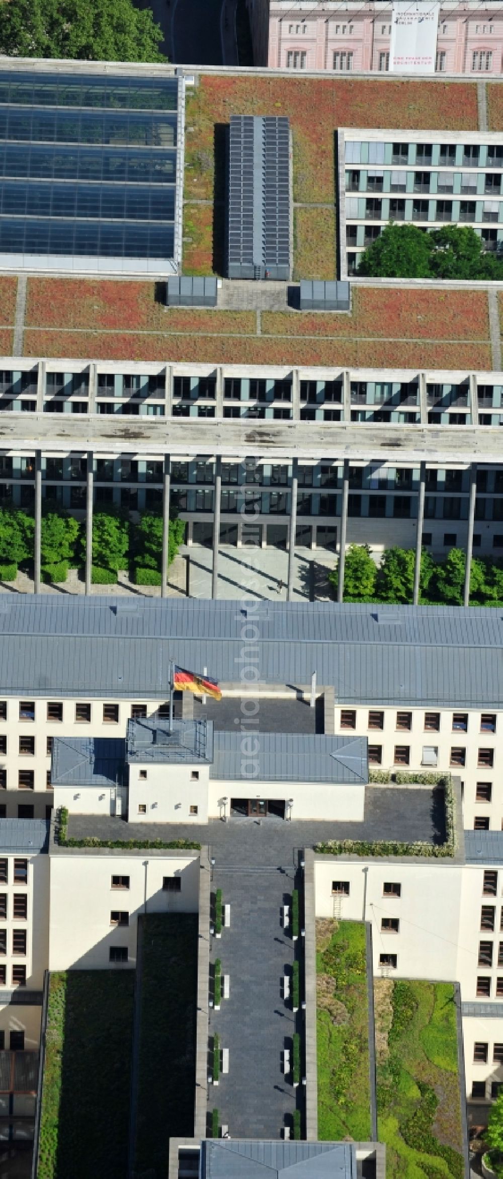 Berlin from the bird's eye view: Building complex of the Ministry of Foreign Affairs in the district Mitte in Berlin