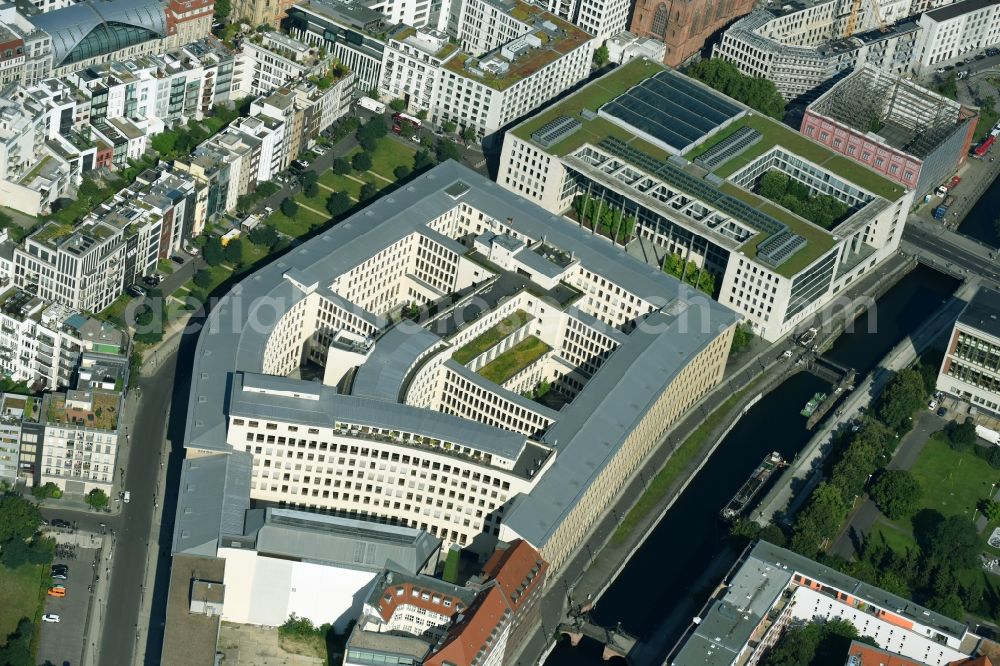 Berlin from above - Building complex of the Ministry of Foreign Affairs in the district Mitte in Berlin