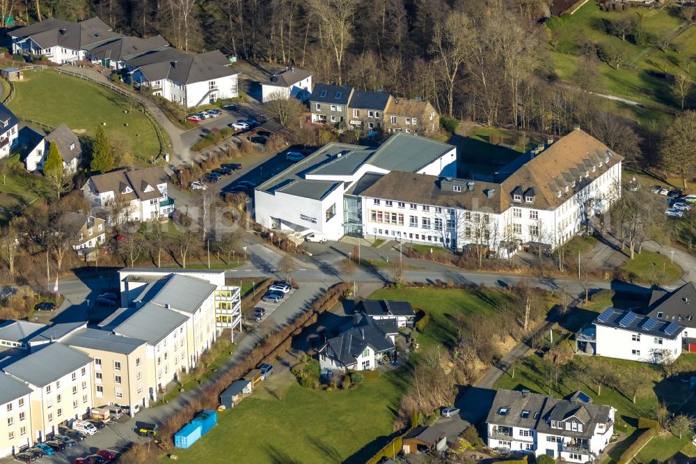 Aerial photograph Schmallenberg - Buildings of the music education centre Suedwestfalen and the tourism centre in Schmallenberg in the state North Rhine-Westphalia