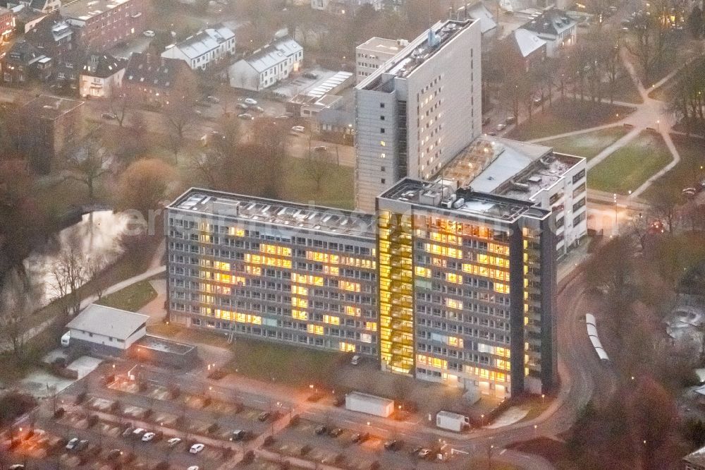 Hamm from the bird's eye view: Building complex of the Oberlandesgericht Hamm court of in the district Ruhr Metropolitan Area in Hamm in the state North Rhine-Westphalia