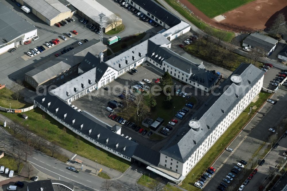 Aerial image Chemnitz - Building complex of the police in Chemnitz in the state Saxony