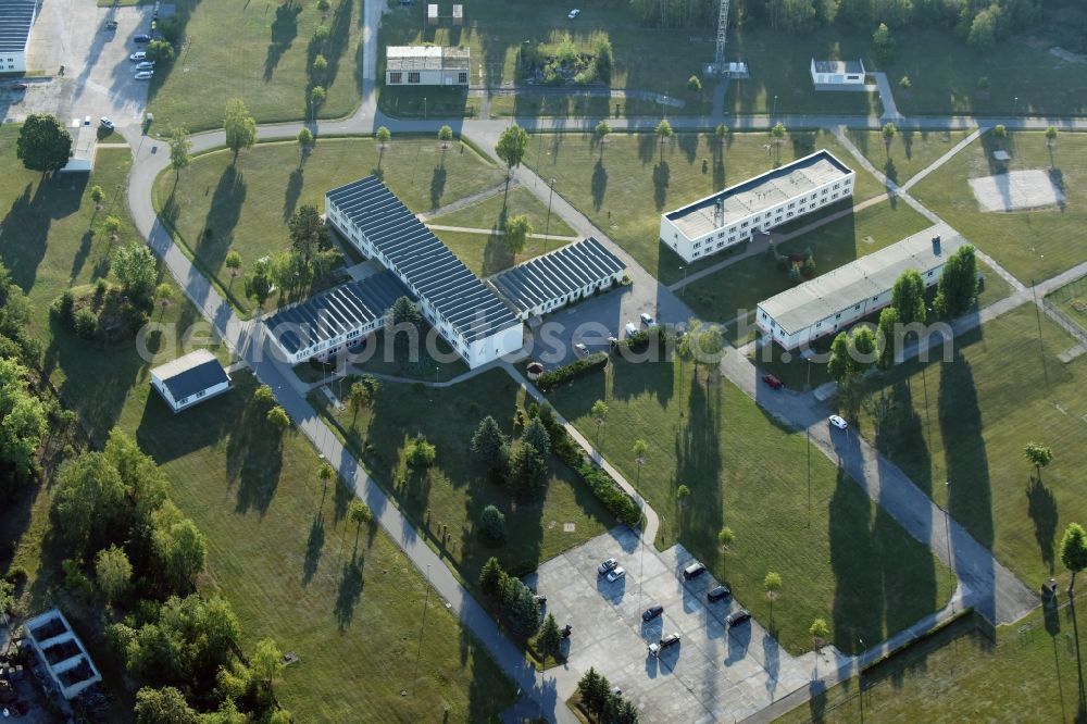 Aerial photograph Neu Körbin - Building complex of the police Diensthundfuehrerschule Pretzsch in Neu Koerbin in the state Saxony-Anhalt