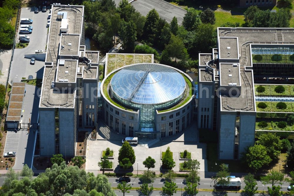 Frankfurt am Main from above - Building complex of the police Hessen in Frankfurt in the state Hesse, Germany