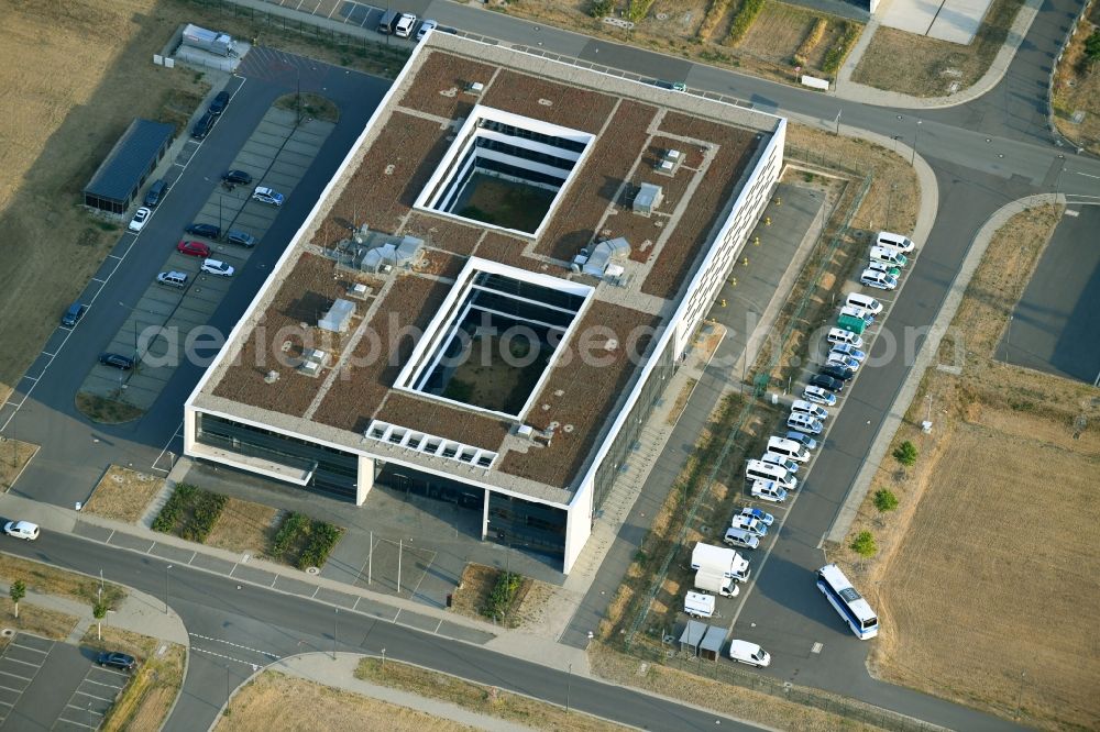 Aerial image Schönefeld - Building complex of the police Hugo-cornerner-Allee corner Fritz-Horn-Strasse in Schoenefeld in the state Brandenburg, Germany