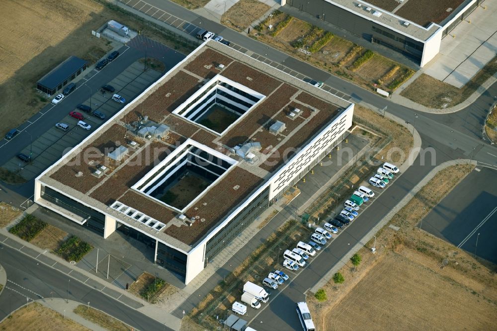 Schönefeld from above - Building complex of the police Hugo-cornerner-Allee corner Fritz-Horn-Strasse in Schoenefeld in the state Brandenburg, Germany