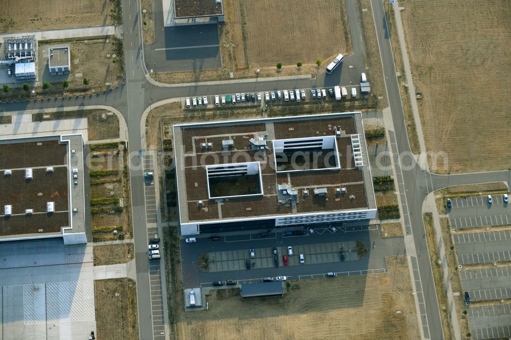 Schönefeld from the bird's eye view: Building complex of the police Hugo-cornerner-Allee corner Fritz-Horn-Strasse in Schoenefeld in the state Brandenburg, Germany