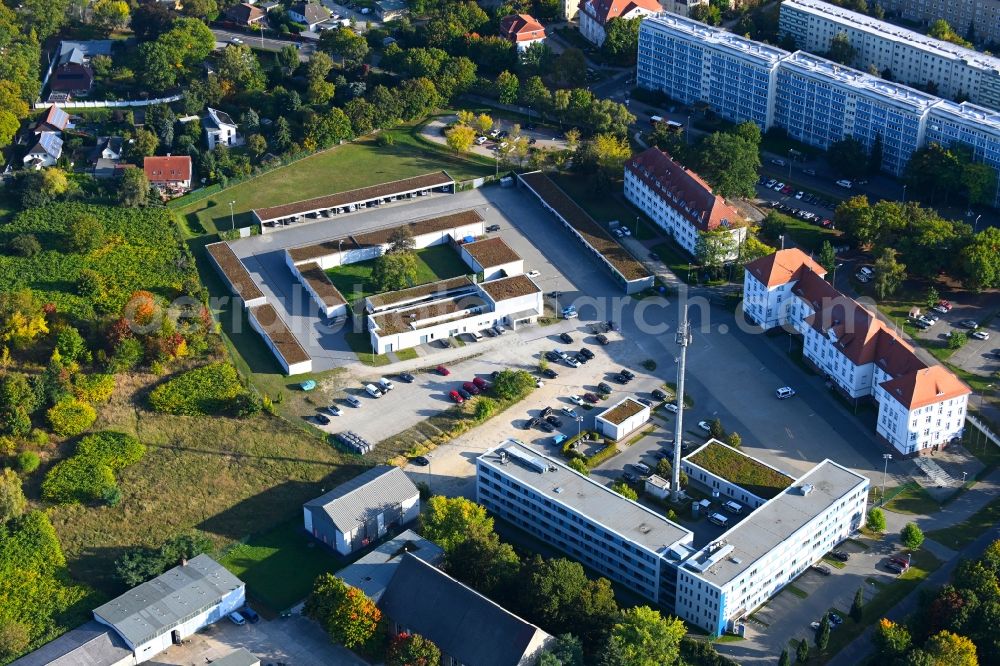 Aerial image Cottbus - Building complex of the police on Juri-Gagarin-Strasse in Cottbus in the state Brandenburg, Germany