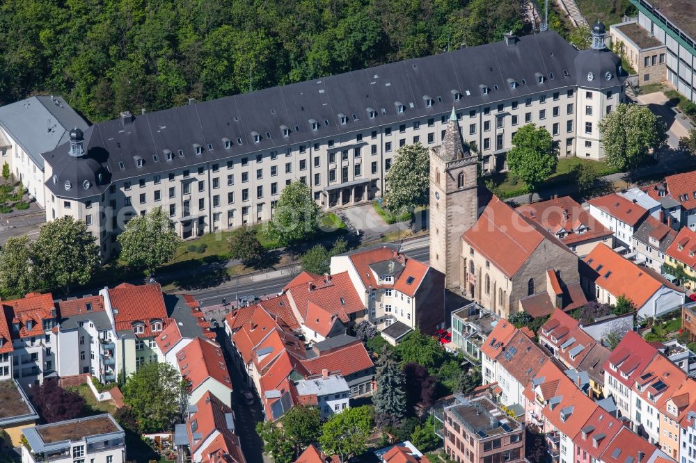 Aerial image Erfurt - Building complex of the police Landespolizeidirektion on Andreasstrasse in the district Altstadt in Erfurt in the state Thuringia, Germany