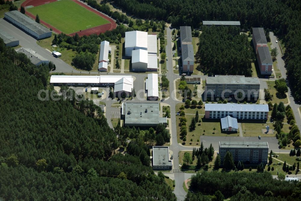 Neustrelitz from the bird's eye view: Building complex of the police in Neustrelitz in the state Mecklenburg - Western Pomerania