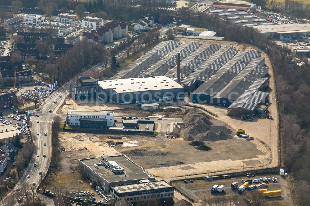 Aerial image Hattingen - Building complex of the police on Nierenhofer Strasse in Hattingen in the state North Rhine-Westphalia, Germany