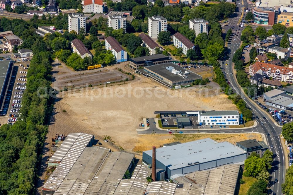 Aerial image Hattingen - Building complex of the police on Nierenhofer Strasse in Hattingen in the state North Rhine-Westphalia, Germany