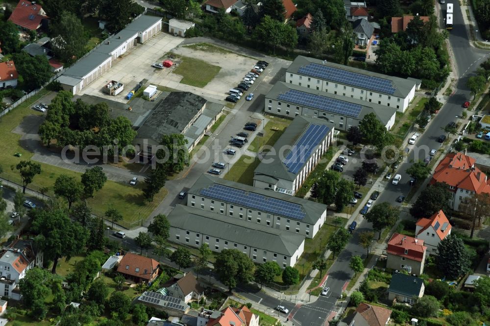 Aerial image Berlin - Building complex of the police Polizei Direktion 6 in Heinrich-Grueber-Strasse in Berlin